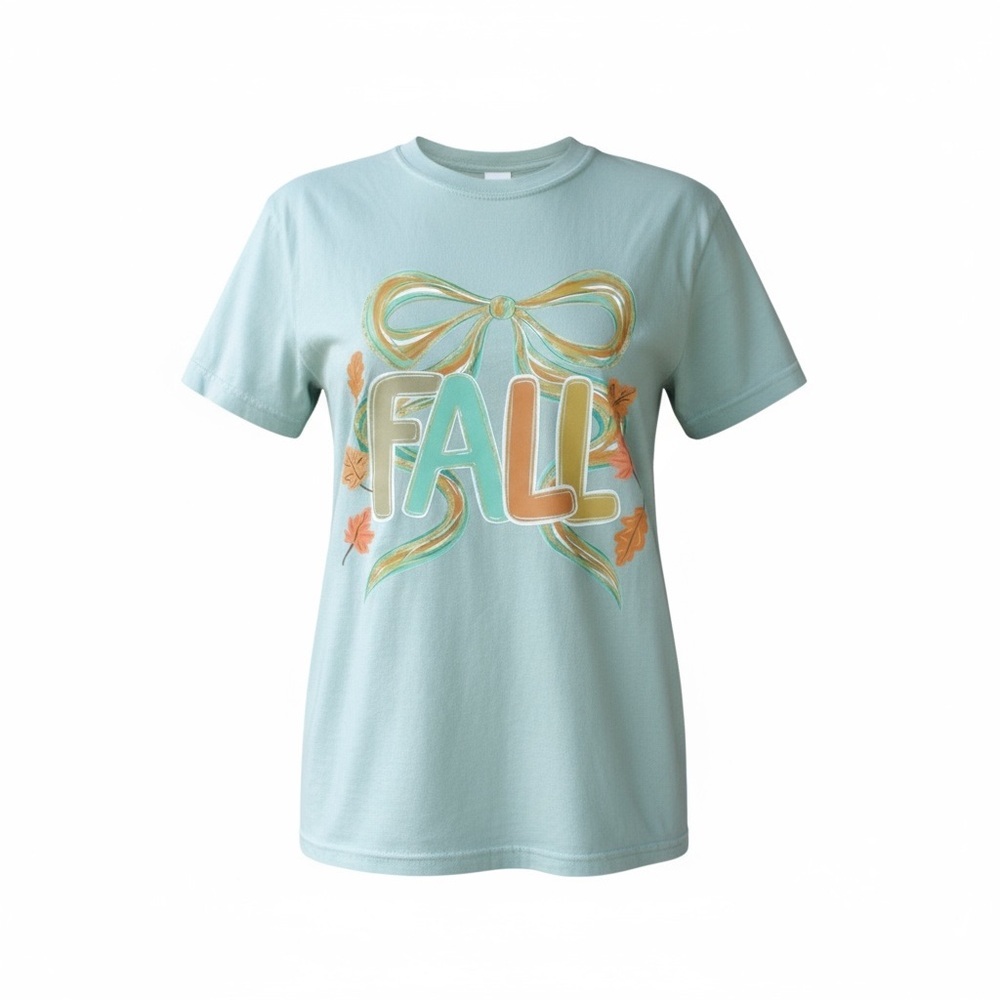 Sage Fall Coquette Bow Graphic Tee